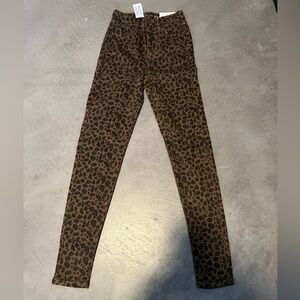 American Eagle Outfitters Brown Leopard Print Jeans